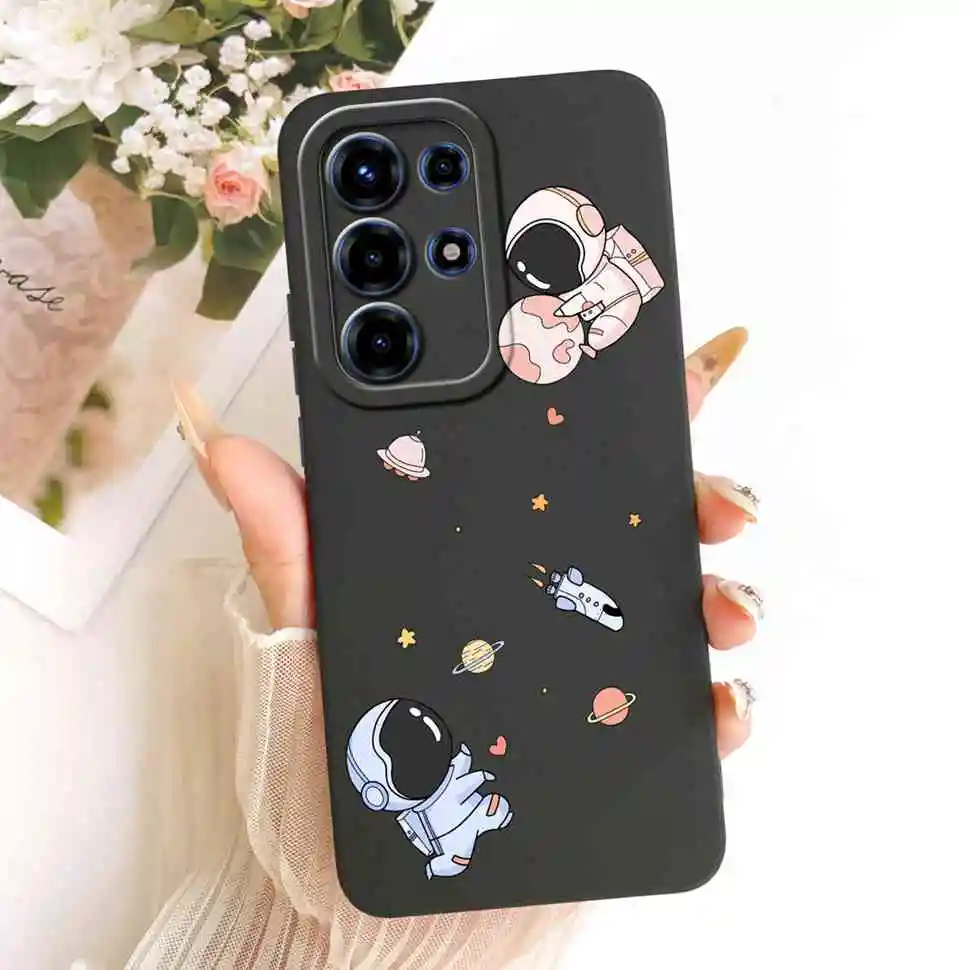 Floral Silicone Soft Shockproof Back Cover Case