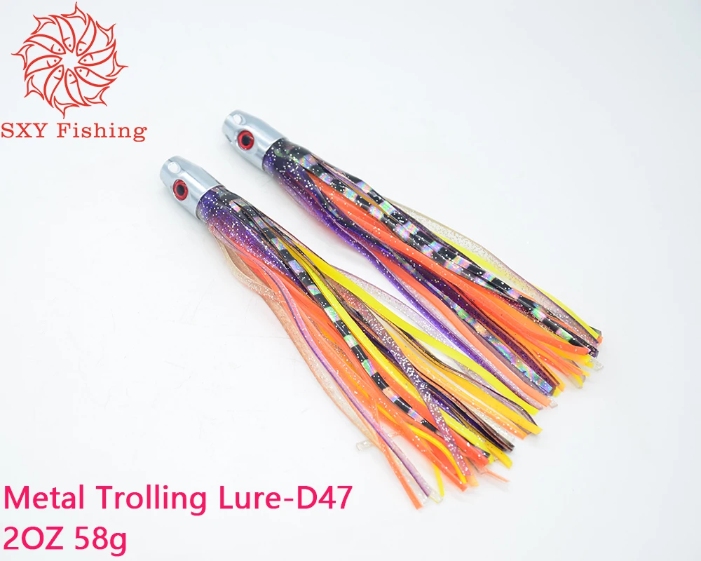 

SXY FISHING METAL TROLLING bait BIG game Lure Tuna Lure Fake bait fishing lure D47 2OZ 7inch