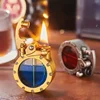 New Retro Transparent Oil Tank Metal Rocker Kerosene Lighter Personality Windproof Cigarette Lighter Men Collection Gifts 2