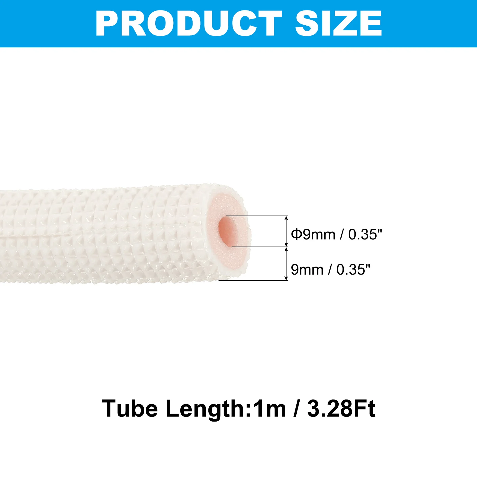 1/2/3 Meter Rohr Isolierung Schaum Rohr Klimaanlage Rohr Armaturen Wärme Erhaltung Schaum Schläuche für Mini Split kupfer Linie Set – Detail 2