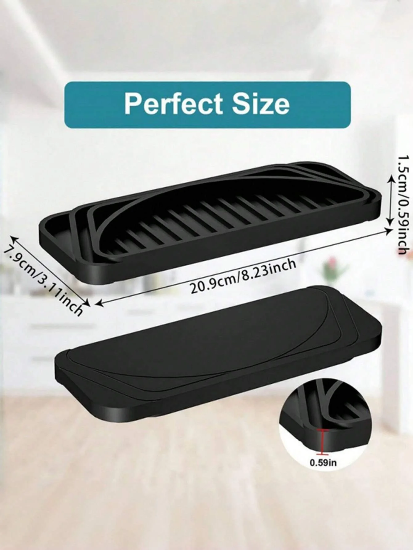 1/2pcs Refrigerator Drip Tray, Silicone Water Dispenser Drip Tray Collector,Absorbent Drip Tray, Refrigerator Accessories For Wh 3