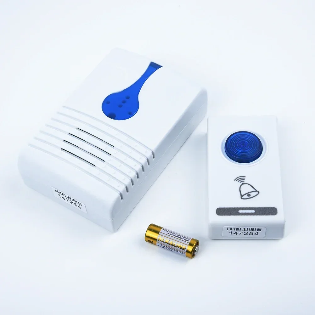 Door Bell Button Doorbell Receiver Remote Control Transmitter Wireless Waterproof Double Speakers IP44 100m