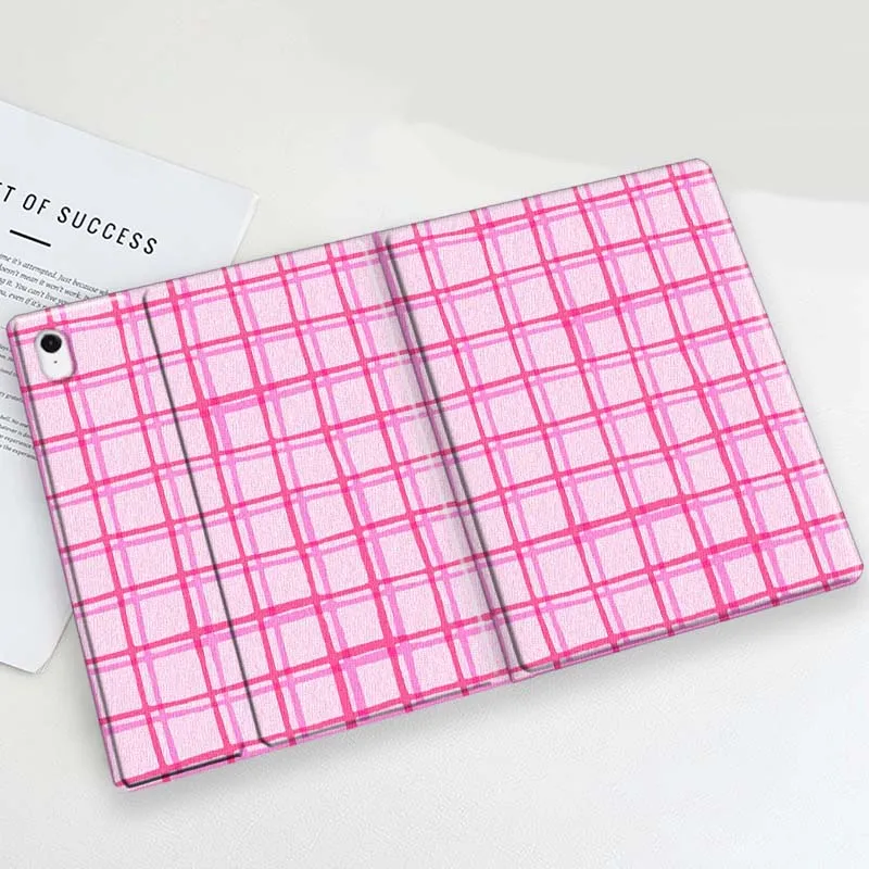 Creative Red Plaid Design Soft Tablet Case