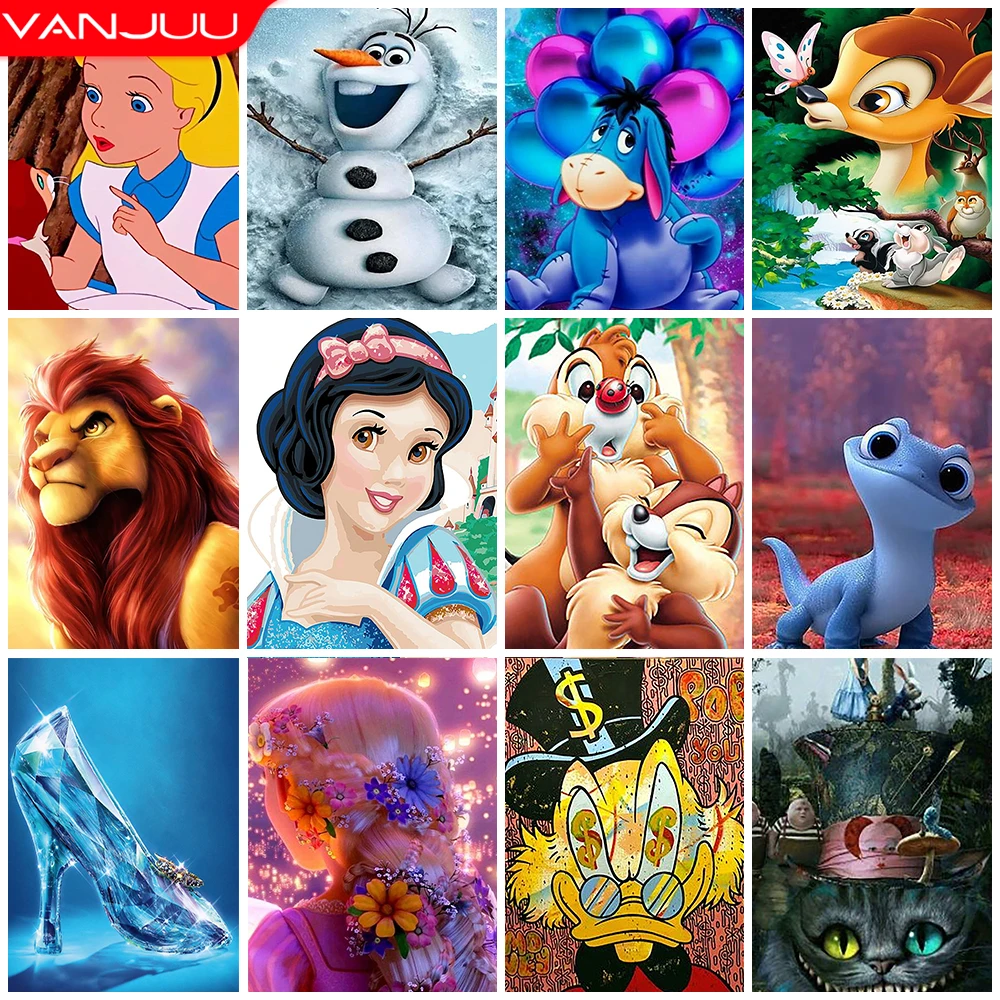 Disney Lilo & Stitch Diamond Painting Snow White Princess Cross Stitch  Embroidery Kit Mickey Mouse Mosaic Children Room Decor - AliExpress