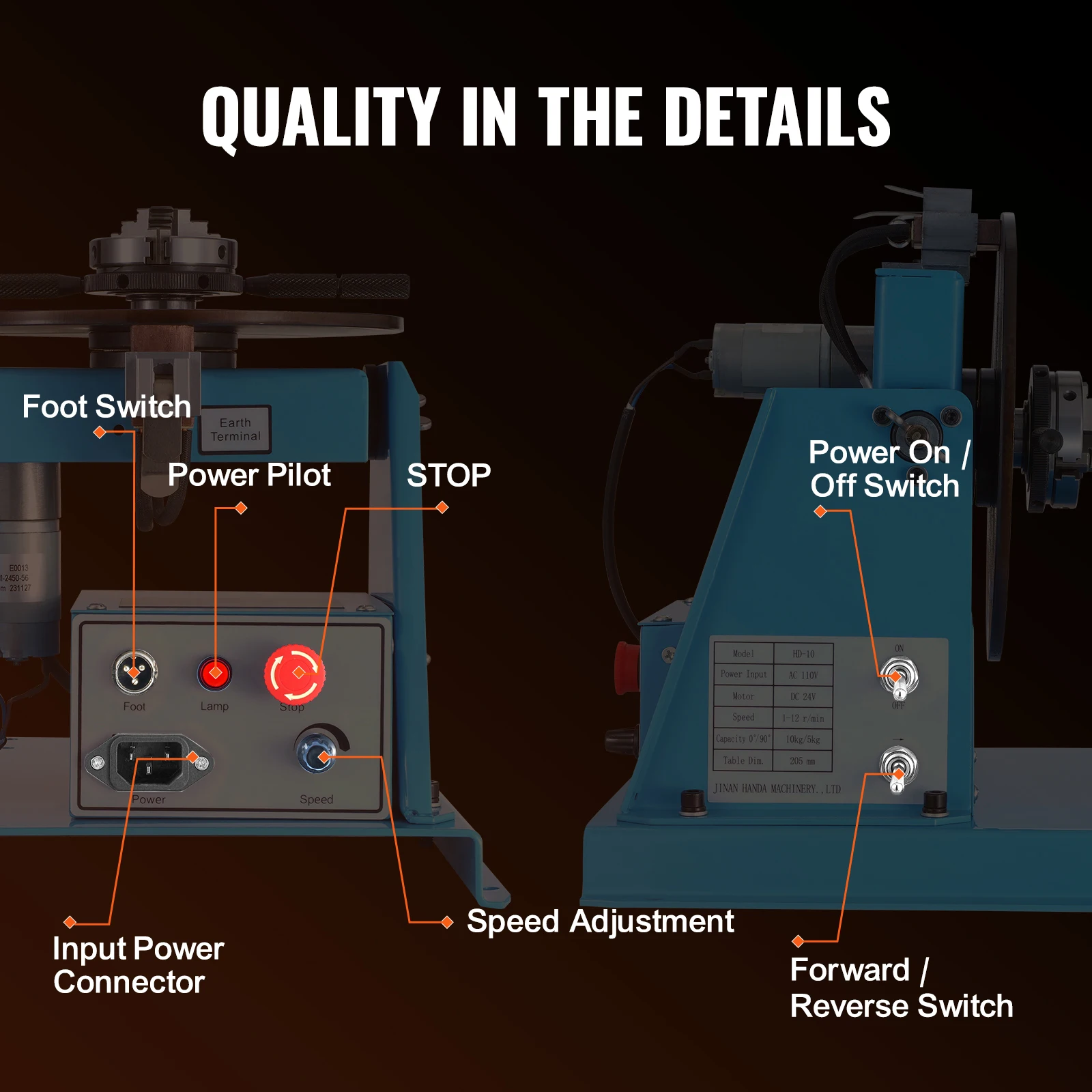 Welding positioner turntable welding tool SucceBuy Rotary Welding Positioner 10KG Turntable Table Portable Welder Positioning Machine Cutting Grinding Assembly Testing