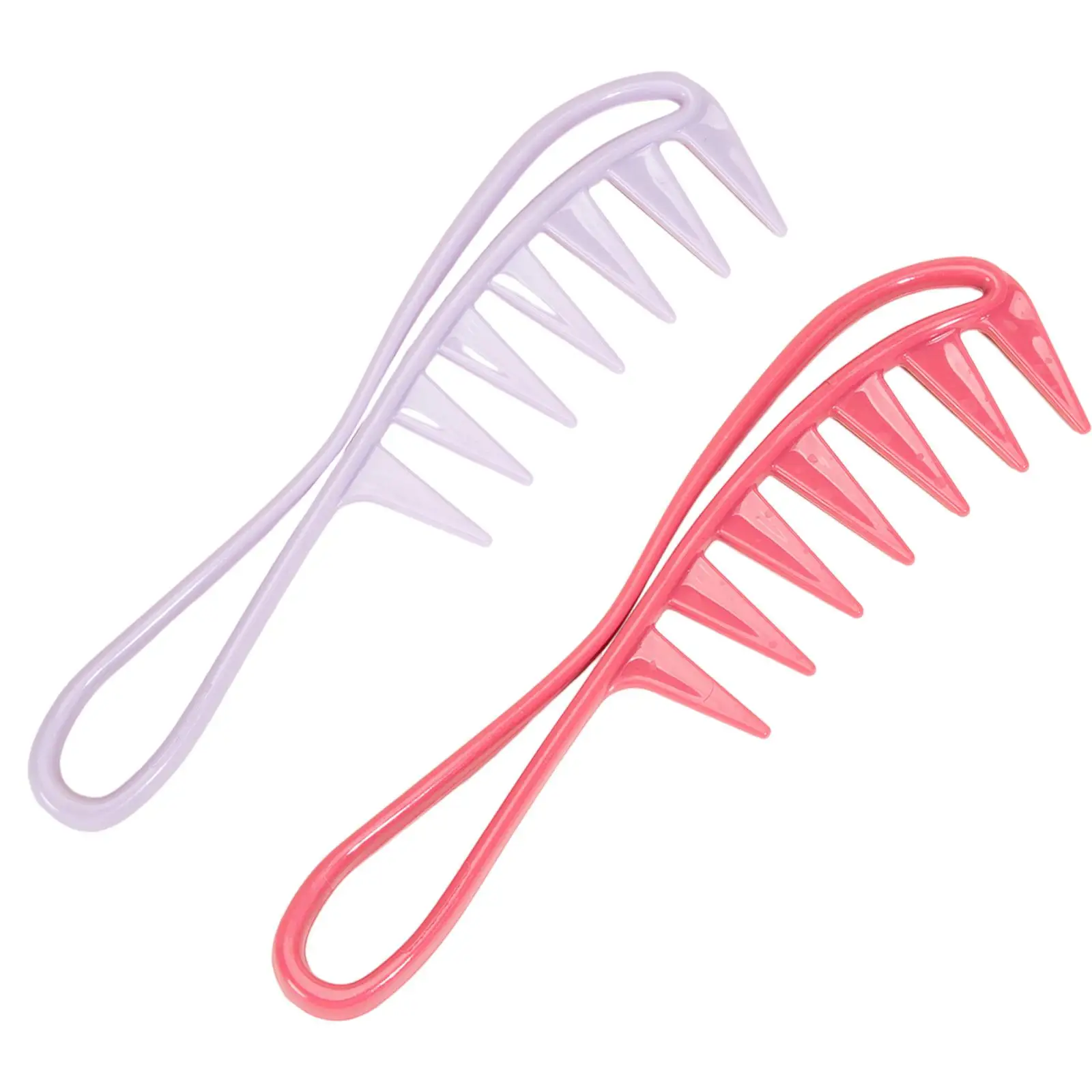 Wide Tooth Comb Ergonomic Professional Hair Detangling Comb Styling Comb Hair Brush for Barber Salon Curly Wet Wavy Thick Hair 5