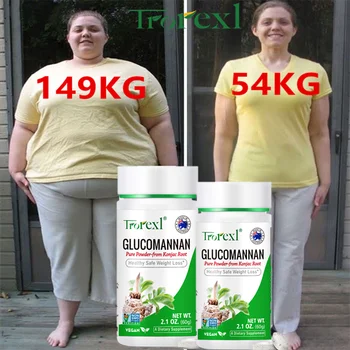 100PCS Glucomannan Powder, Weight Loss| Vegan & Vegetarian | Non-GMO, Gluten Free 1