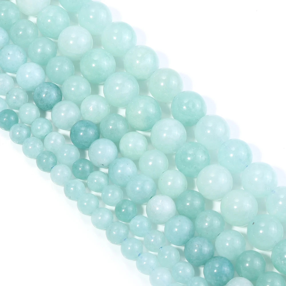 1 가닥 미얀마 옥 비즈 6/8/10mm 라운드 루즈 천연석 비즈 DIY 쥬얼리 만들기 수제 팔찌 공예 액세서리