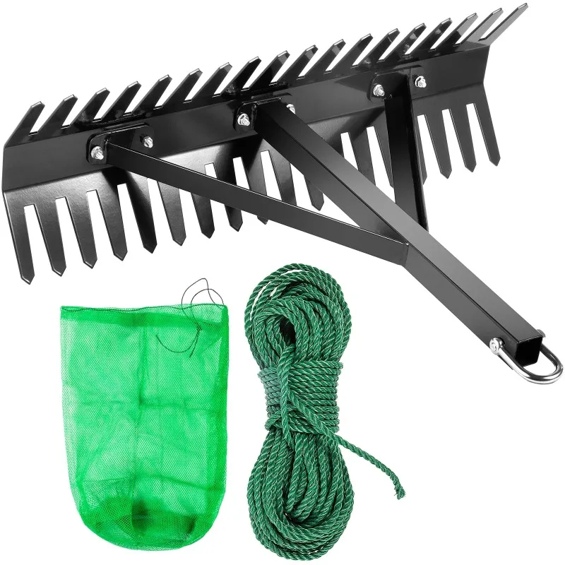 

Pond Rake, 16 inch Aquatic Weed Rake, Double Sided Lake Weed Cutter, Clean Aquatic Weeds Muck Silt Lake Rakes, Weed Rakes Tool