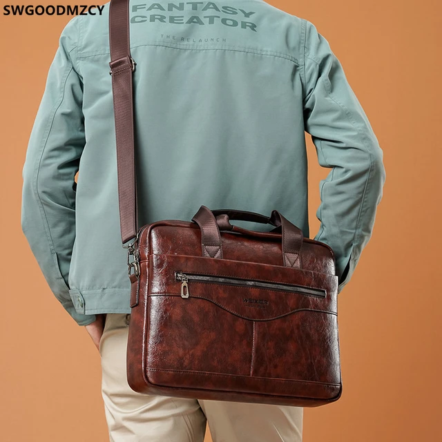 Mens Designer Laptop Bag Men Luxury  Mens Luxury Designer Bag Leather -  Fashion Men - Aliexpress