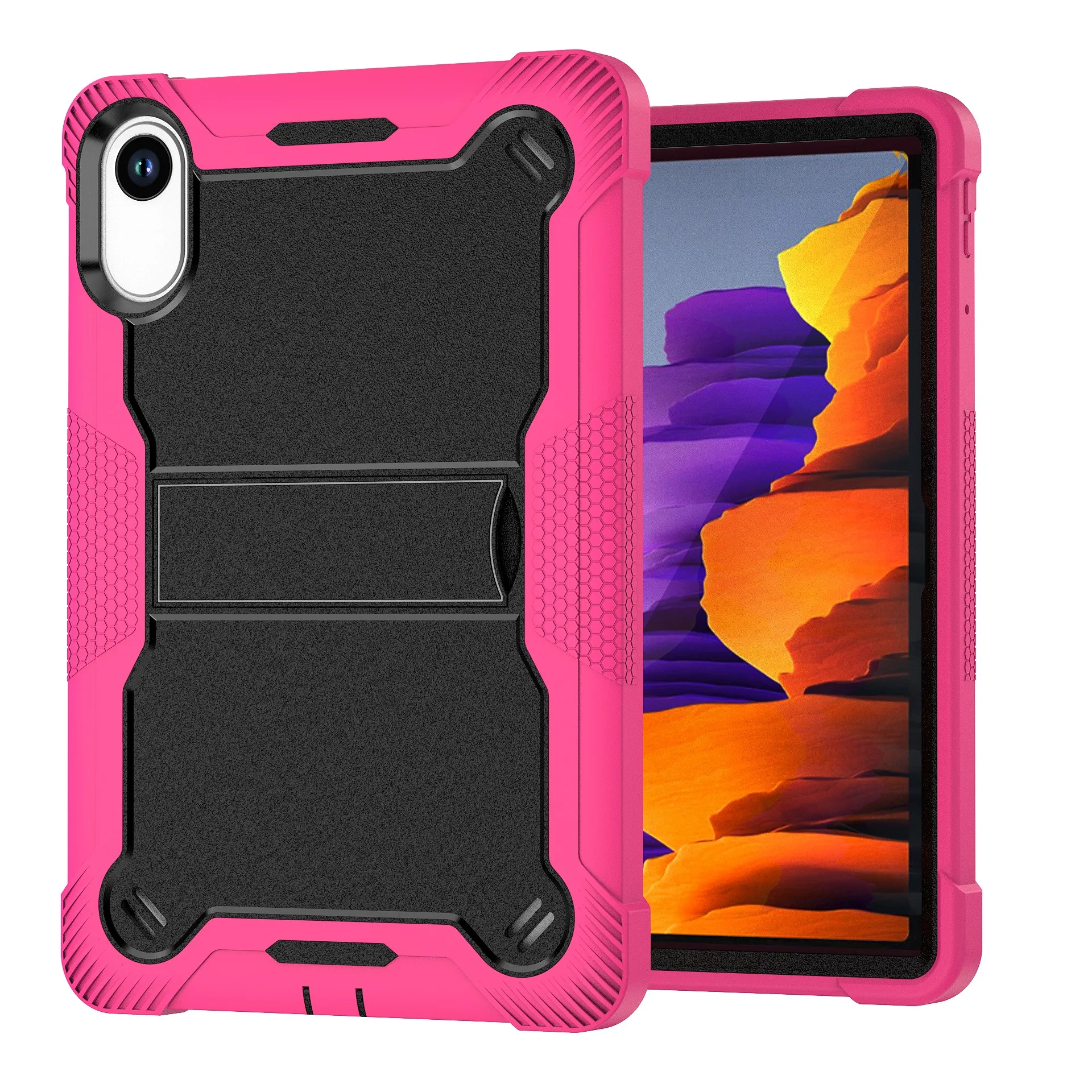 Durable Armor Kickstand Case with Triple-Layer Protection and Versatile Compatibility