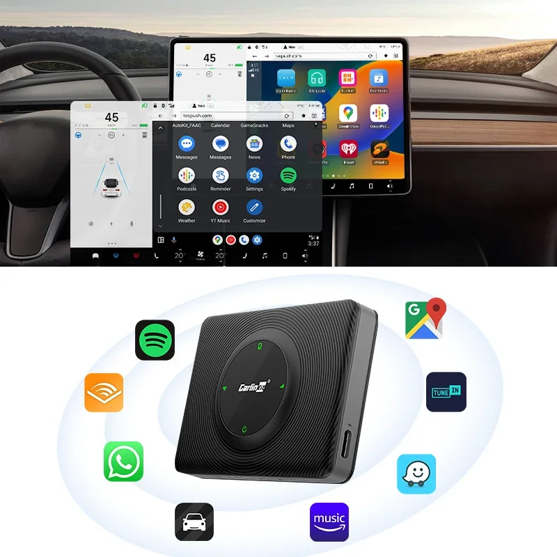 

CarlinKit Wireless CarPlay Dongle For Model 3 Y X S Online Upgrade