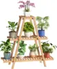 Plant Stand Bamboo for Indoor Outdoor Tiered Plant Shelf 8 Potted Flower Holder Ladder Rack Garden Balcony Living Room Patio 2