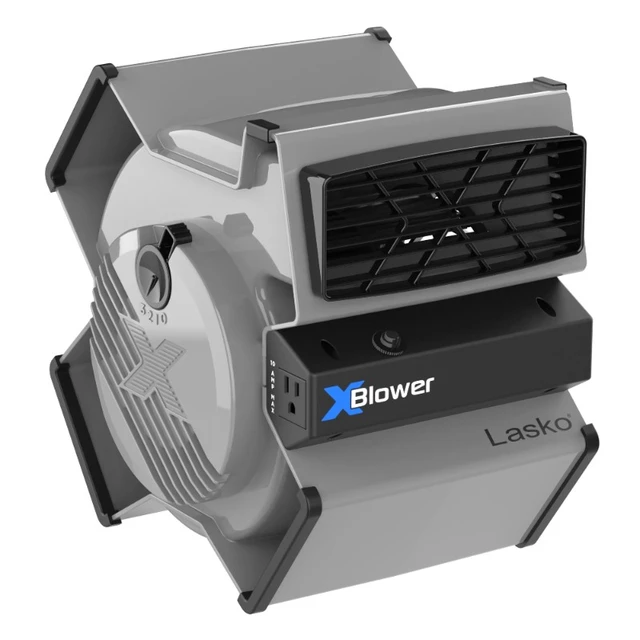 Lasko X-Blower 6 Position Blower Fan with Accessory Outlet and USB Ports,  X12904, Gray