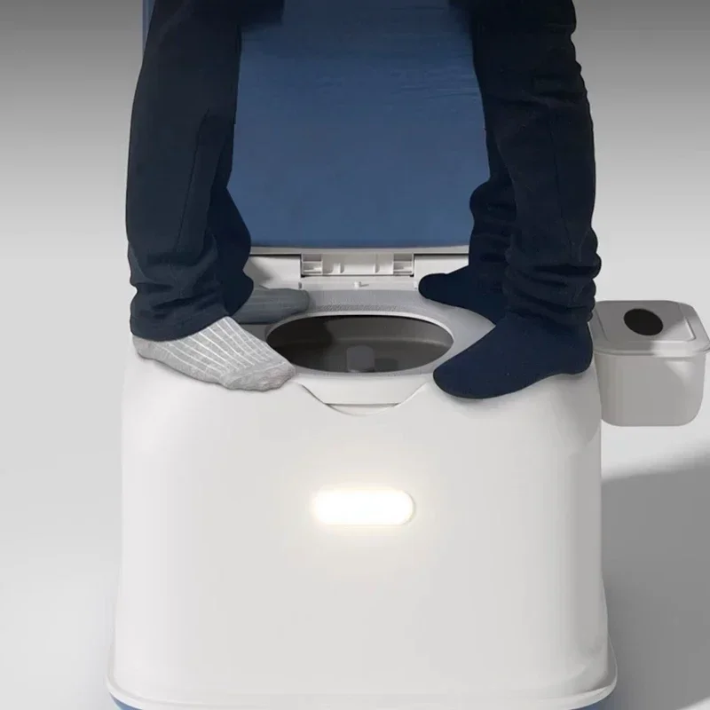 Simple Dual-Purpose Toilet Chair, Portable Indoor Commode, Backrest Elderly Seat, Disabled Pregnancy Bathroom Aid 3