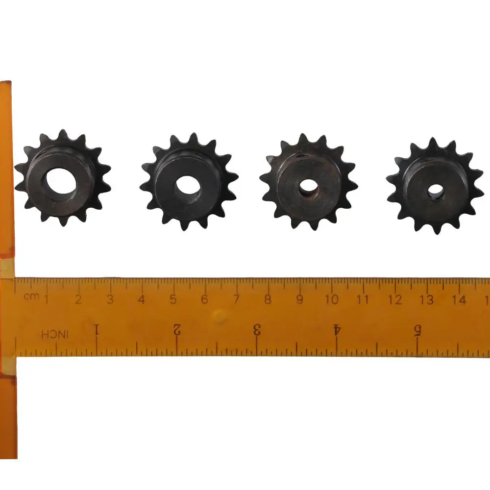14 Tooth B Type Roller Sprocket 25 Chain Black Oxide Industrial Chain Wheel Single Strand 1/4" Pitch C45 Carbon Steel