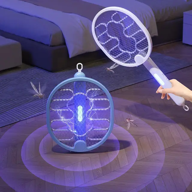 2W Elektromos Szúnyog Swatter Szúnyoggyilkos Lámpa Usb Szabadban Lévő Otthoni Taszító Ütő Gyilkos Recharg J1Q1 - Image 5