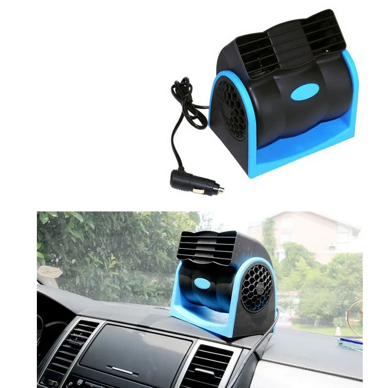 12V Mini Portable Car Auto Cooler Fan Adjustable New Cigarette Lighter Plug Vehicle Fan Air Vent Cooling