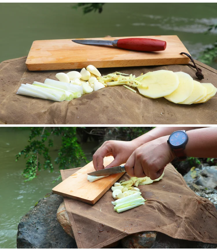 Small Camping Outdoor Portable Chopping Board High-quality Wooden Travel  Hiking Tent Survival Chopping Board Tray Steak Placemen - AliExpress