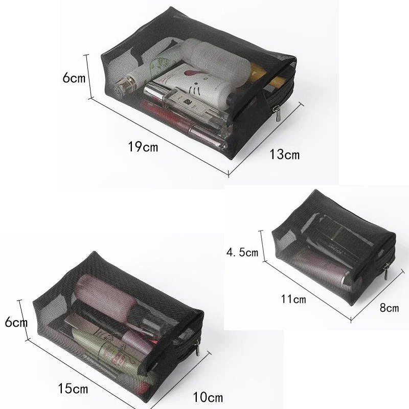 Makeup Organizer Cosmetic Bag Cosmetic Case Toiletry Bag Makeup Bag 3 Piece Set Women Travel
