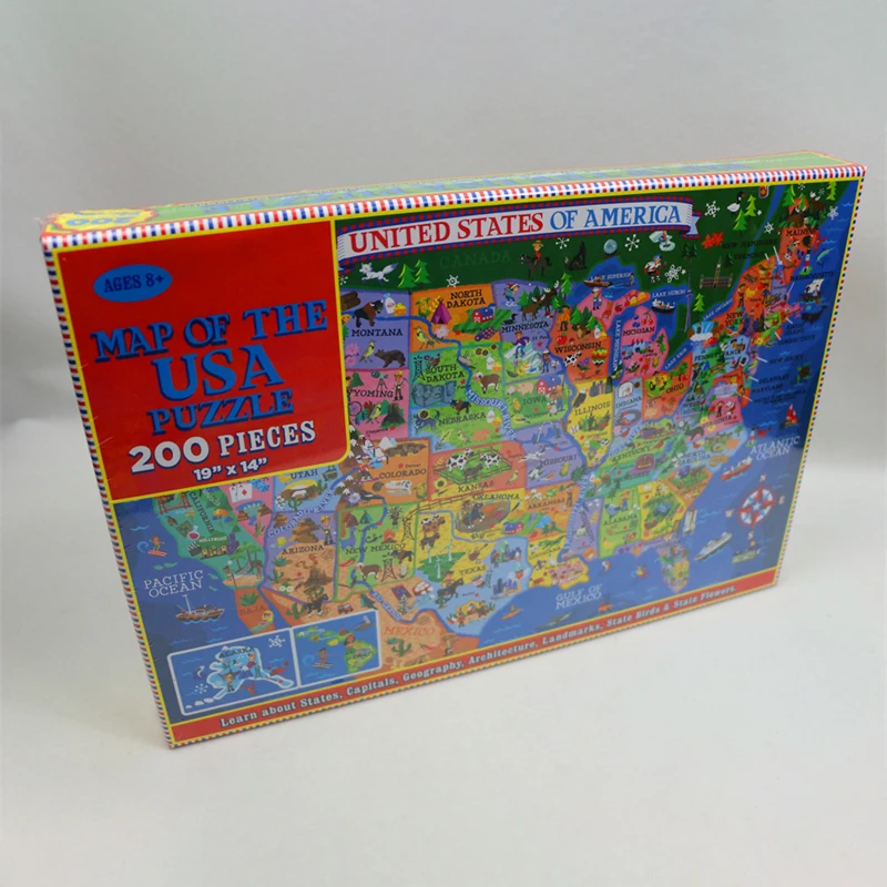 Map Puzzle Attractive High Quality Challenging Interactive Educational Gift Adult World Jigsaw Puzzle Brain Stimulating Pleasure 6