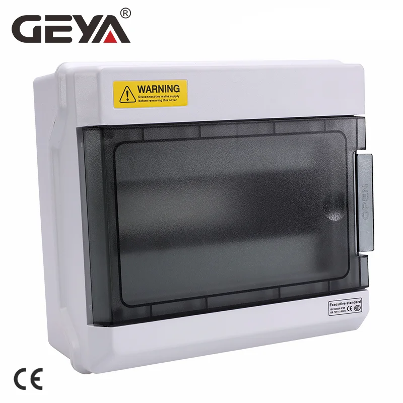 

GEYA 9Way Plastic Junction Wire Box Distribution Box for MCB RCCB Circuit Breaker with Copper Bar IP65 Waterproof