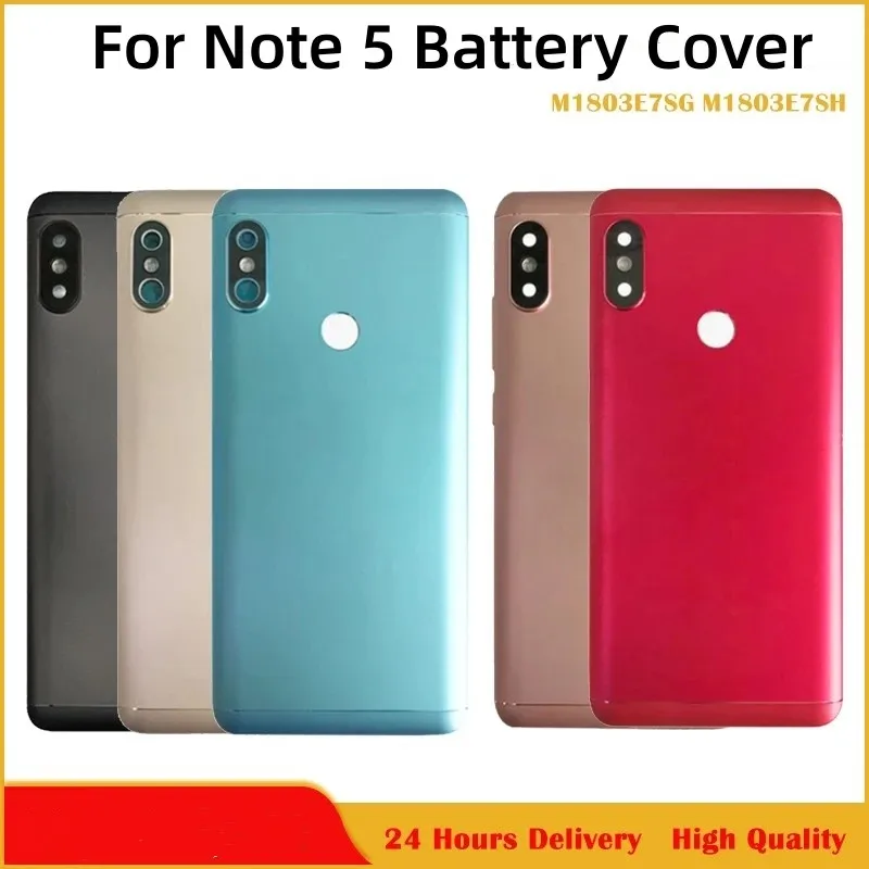 

Original For Xiaomi Redmi Note 5 Pro Note5 Metal Battery Back Cover Replacement Parts Housing Case With Camera Lens Buttons