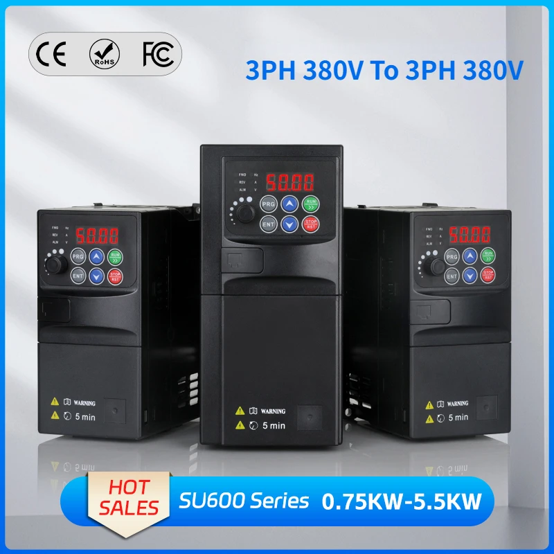 

3.7KW/5.5KW SU600 VFD 380V 3phase input 3 phase output Inverter Frequency Converter Motor Speed Controller
