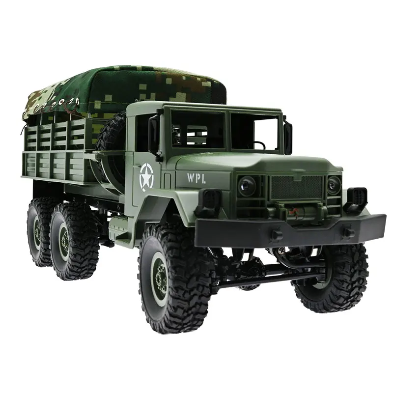 Wpl Naughty Dragon B16 1 6wd Military Truck With Canvas Rc Car Climbing Remote Control Plaything Holiday Birthday Gift Boy 6