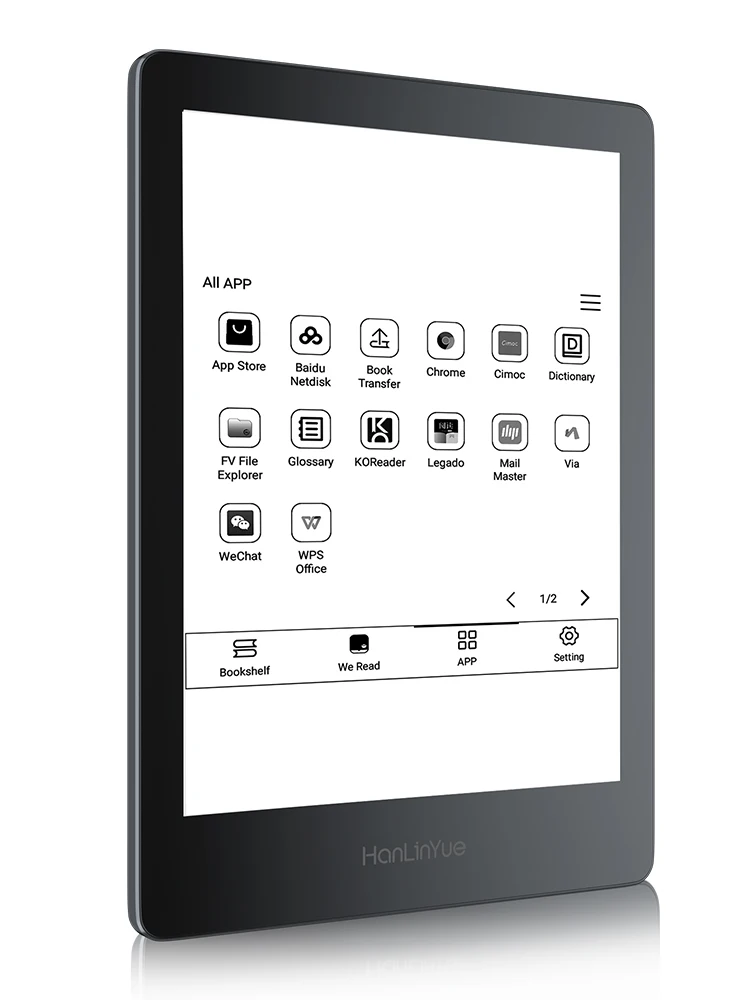 Hanlinyue Read6 Pro eBook Reader 64G Ink Screen 6-inch ePaper 300PPI Eye Protecting ePaper Book Reader 256 Gray Scale to Read