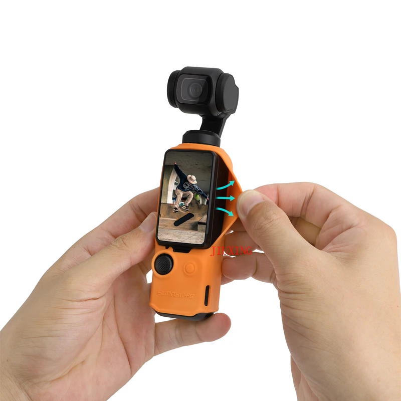 Silicone Case for DJI Pocket 3 Handle Protective Cover Lens Cap Soft Shell for DJI Osmo Pocket 3 Gimbal Camera Accessories