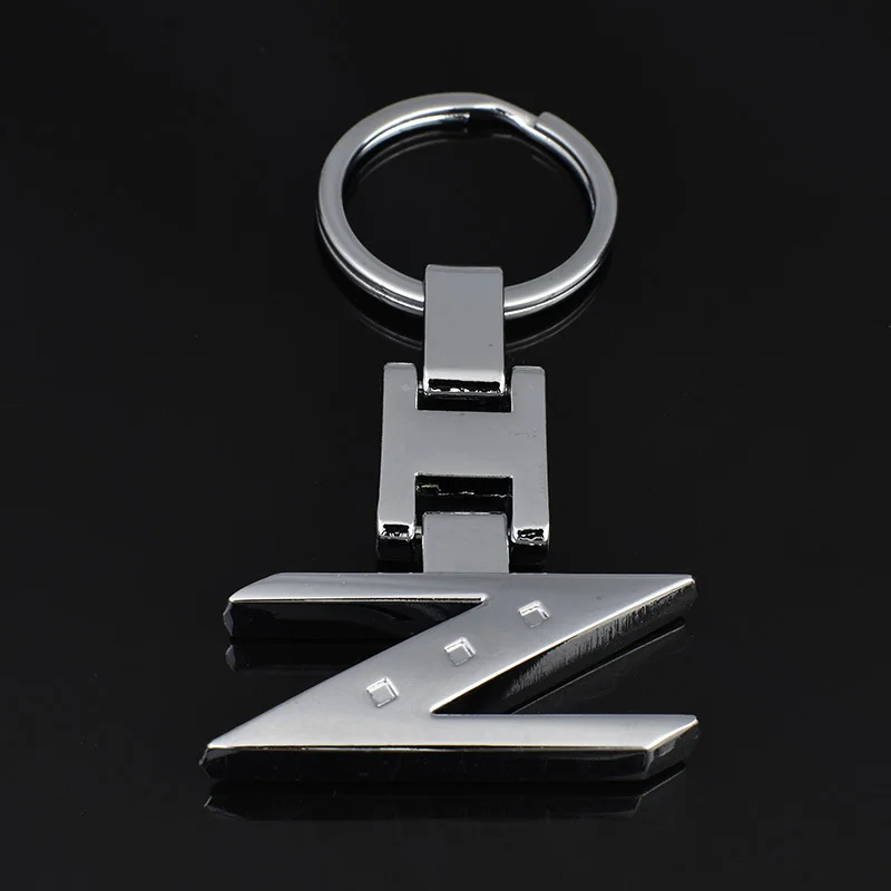 Z Style Car Key Chain Ring Chrome Finishing For Nissan 280ZX 300ZX 350Z 370Z Z Car Key Ring Keychains Chrome Keyring