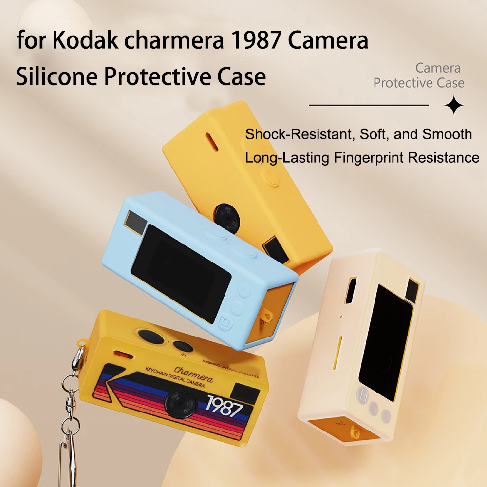Kodak Charmera 1987 키체인 카메라 미니 키체인 카메라 실리콘 케이스 정밀한 컷아웃 스크래치 방지 커버
