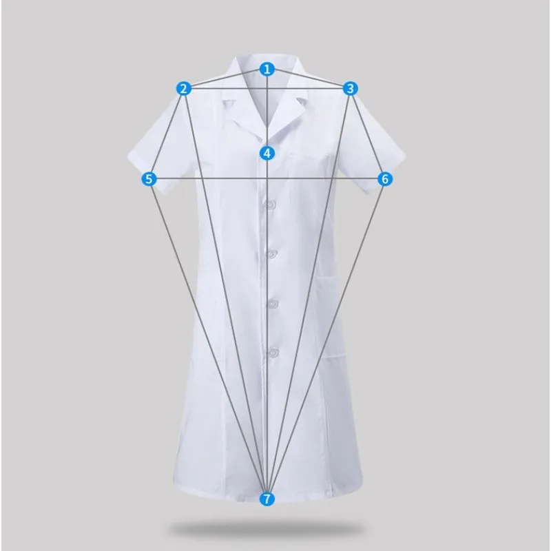 Women's Fashion Lab Coat Short Sleeve Doctor Nurse Dress Long Sleeve Medical Uniforms White Jacket with Adjustable Waist Belt medical lab coat