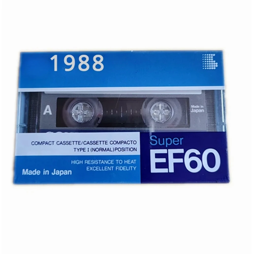 1988 Year Retro Sealed Normal Position Blank Cassette Tape EF60 1Pcs audio cassette tape