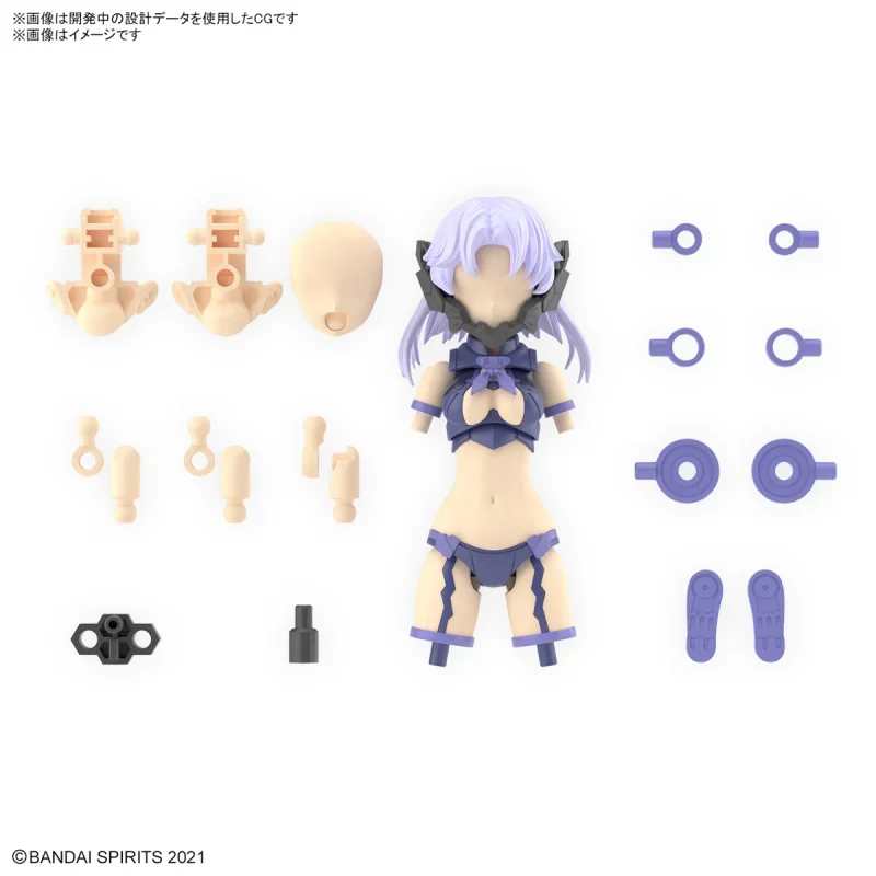 Bandai Genuine 30Ms Option Parts Set 11 Fang Costume Color A Assembly Model Kit Giocattoli Regali Da Collezione Per Bambini