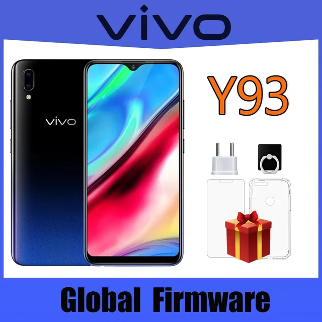 VIVO Y93 Smartphone 4GB RAM 64GB ROM Octa core Android 8.1 6.2 ''13MP + 2.0MP caméra Face ID téléphones portables double SIM 1