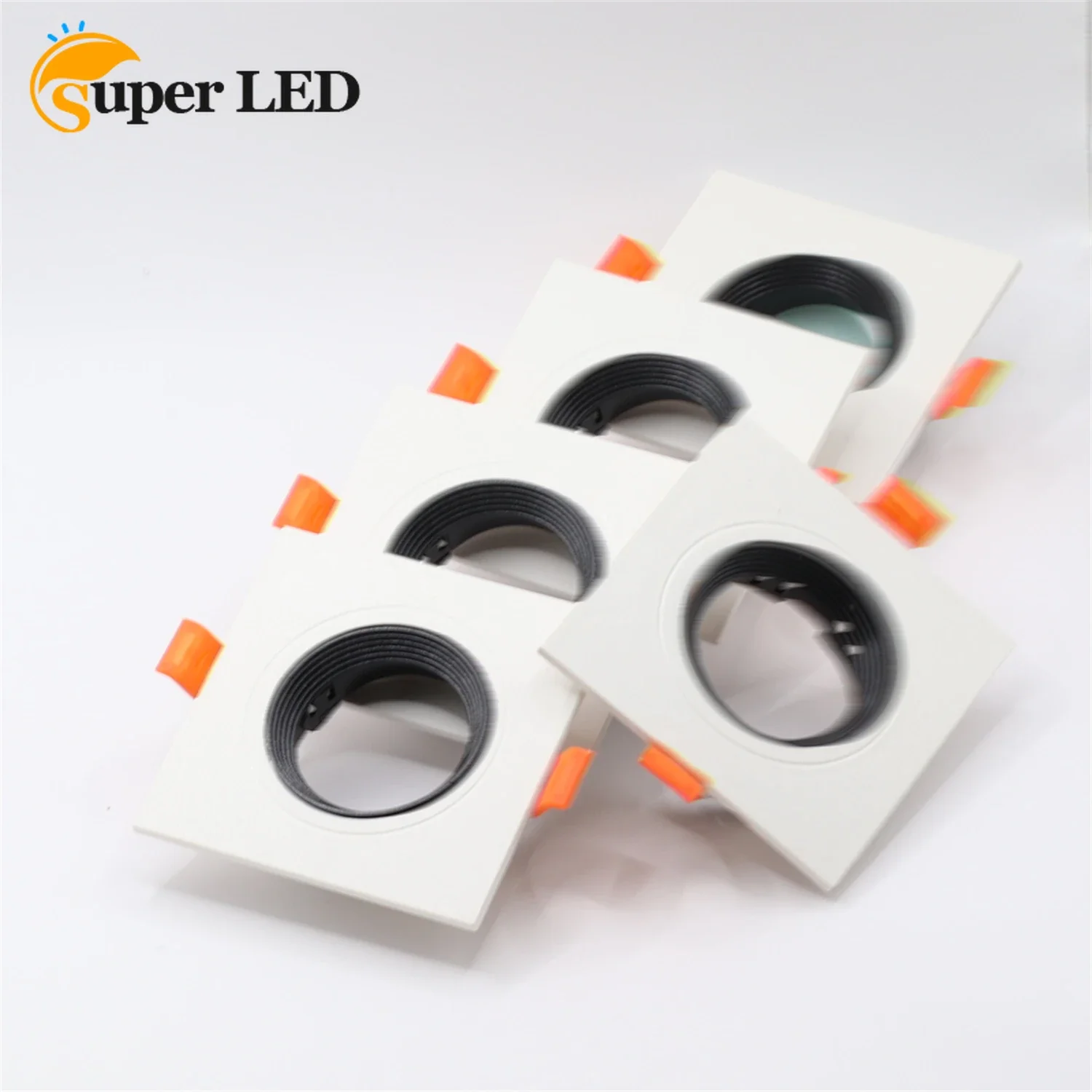 

JOYINLED Plastic Cut Out 75mm Hot Sell Round Down GU10 MR16 White Black LED Downlight Recessed Square Round Fixture