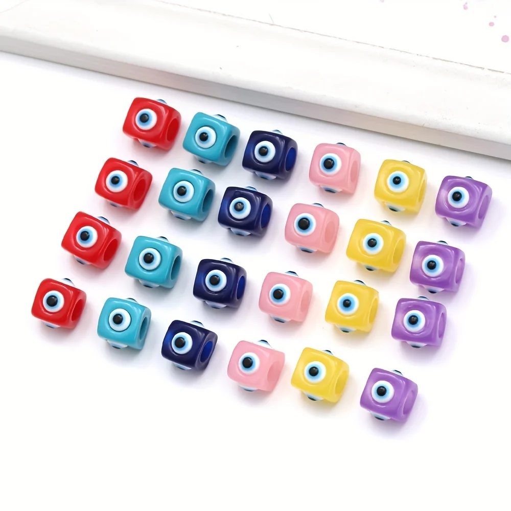 Cuentas De Resina De Mal De Ojo, Cuentas De Mal De Ojo, 15 Cuentas Espaciadoras De Mal De Ojo