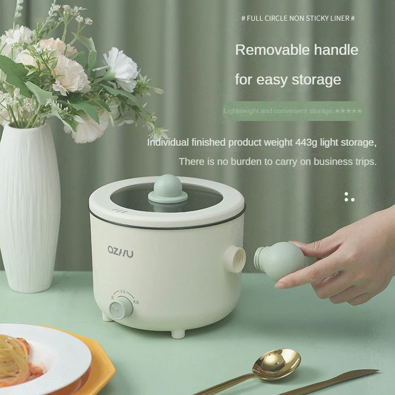 Small rice cooker with steamer non-stick coating removable rice