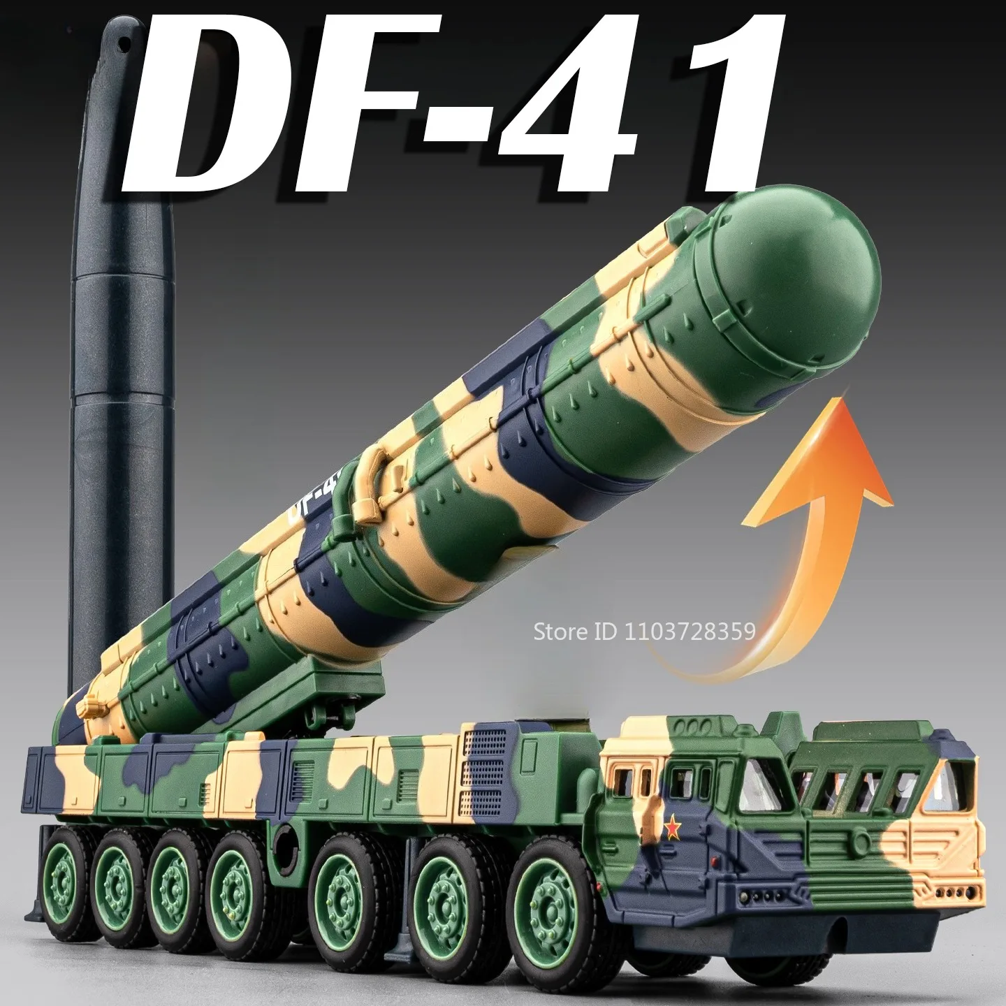 JuanKidbo Camión Militar Con 8 Misiles Lanzables, Luces Y Sonidos – Vehículo De Juguete Con Tracción De Arrastre, Ideal Para Niños De 3 A 6 Años
