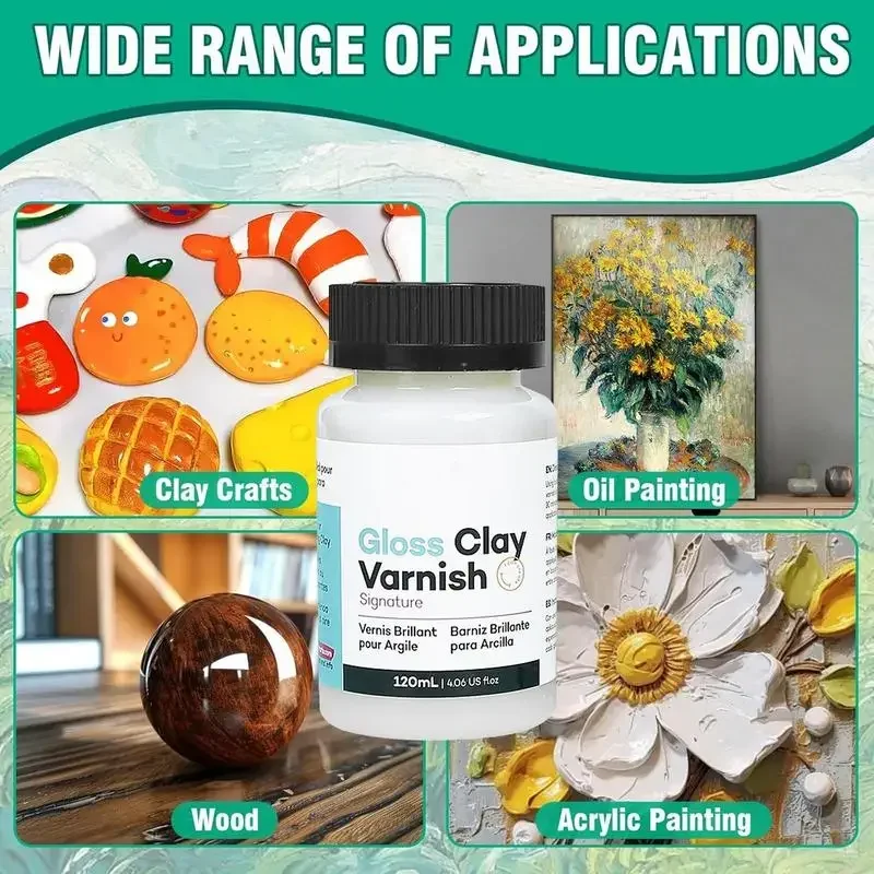 Clay Varnish Acrylic Air Dry Sealant 20/60ML for Ceramics Oil Painting Wood Maintenance