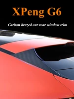 For XPeng G6 Car rear window carbon fiber texture trim panel shutter protective cover modification accessories 1