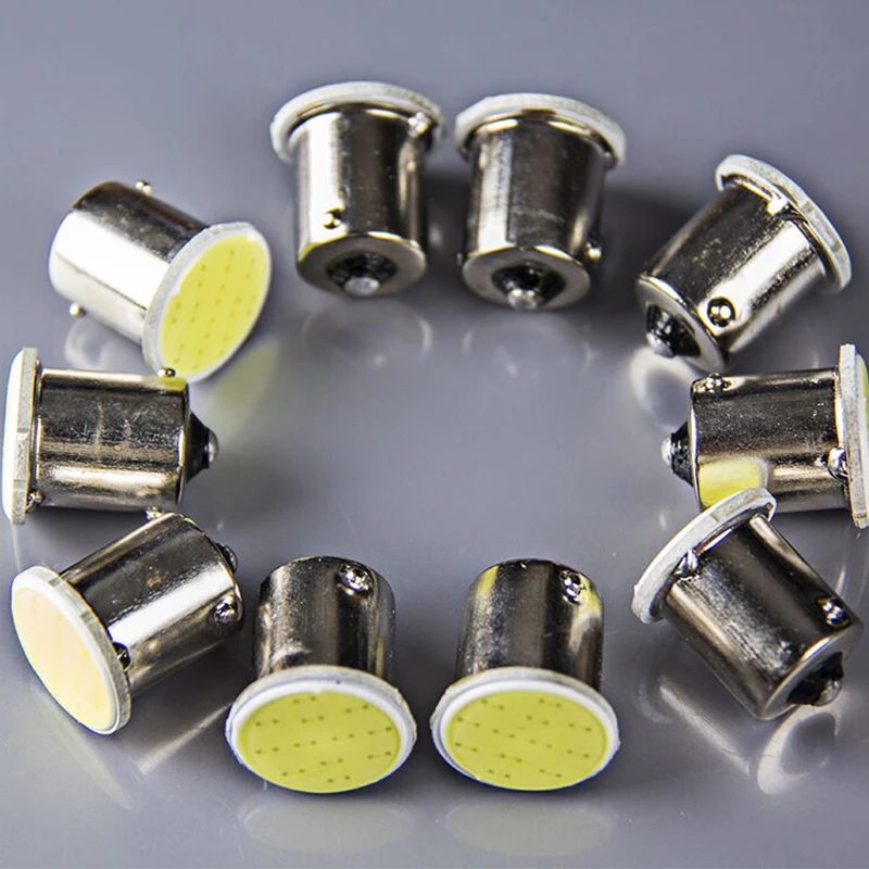 100  1156 BA15S P21W 1157 Bay15d P21/5W Led  COB 12 SMD ڵ DRL    극ũ  ȣ   12v
