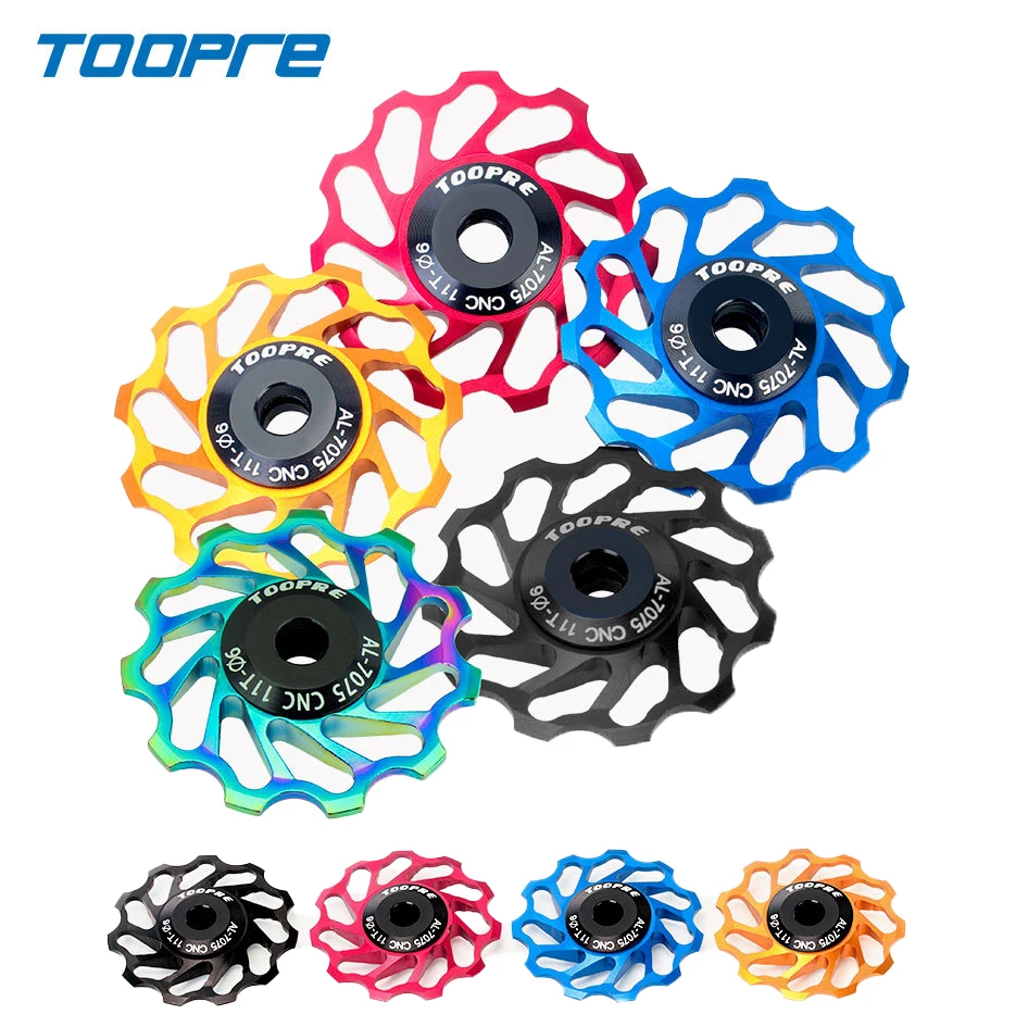 TOOPRE 11T MTB Rear Derailleur Jockey Wheel Ceramic Bearing Pulley Road Bike Jockey Rear Derailleur Repair Kit for Shimano Sram