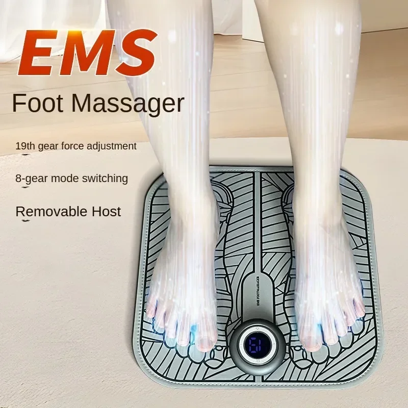 Foot Massager USB Charging Electric EMS Foot Massager Pad Electrical Muscle Stimulation  Portable Feet Acupoints Massage Mat