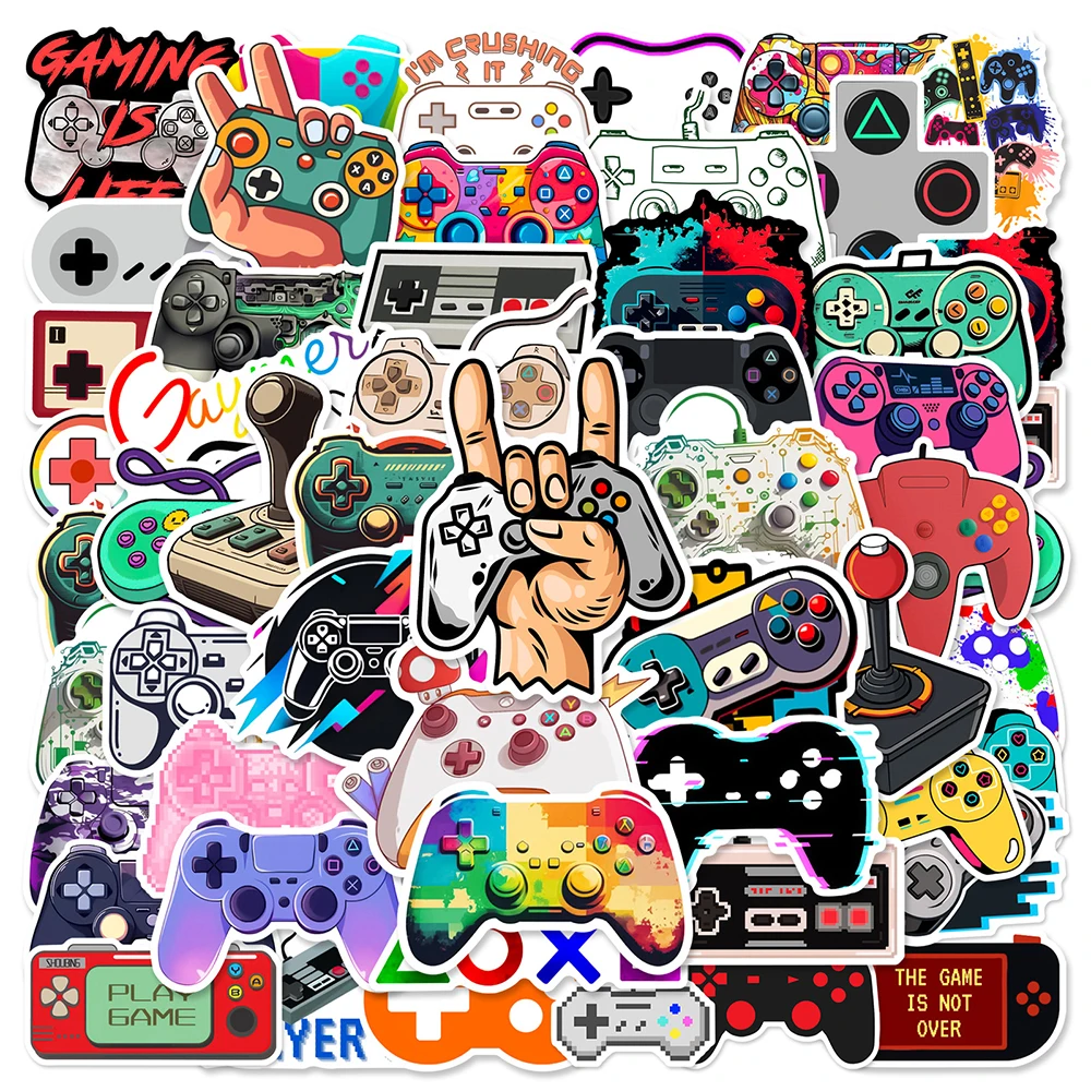 10/30/50pcs Retro Video Game Gamepad Graffiti Stickers Decals Decorative Laptop Scrapbook Stationery Vintage Decoration Sticker