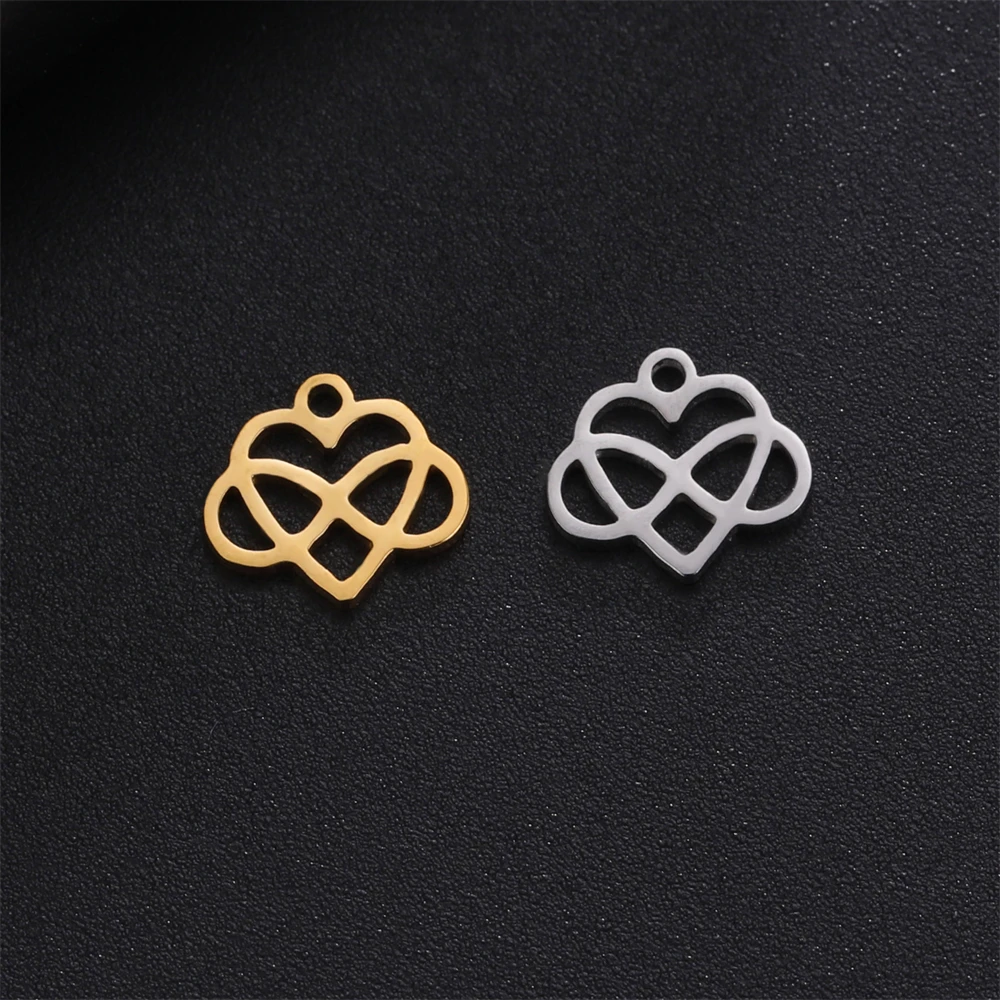 5 teile/los Liebe Knoten Charms Für Frauen Schmuck Machen Edelstahl Halskette Armband Winzige Anhänger Diy Romantische Geschenke – Detail 12