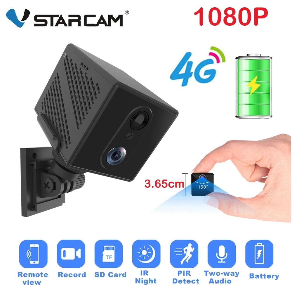 Vstarcam 4G Sim Karte Drahtlose Netzwerk Sicherheit Mini Kamera 2MP HD ...