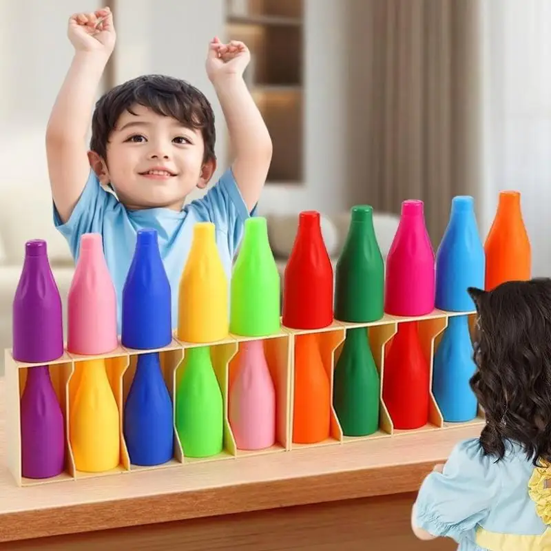 1 Set Puzzle Toy Children's Beverages Color Match Early Childhood Guessing Fun Memory Training Interactive Board Game Party Gift